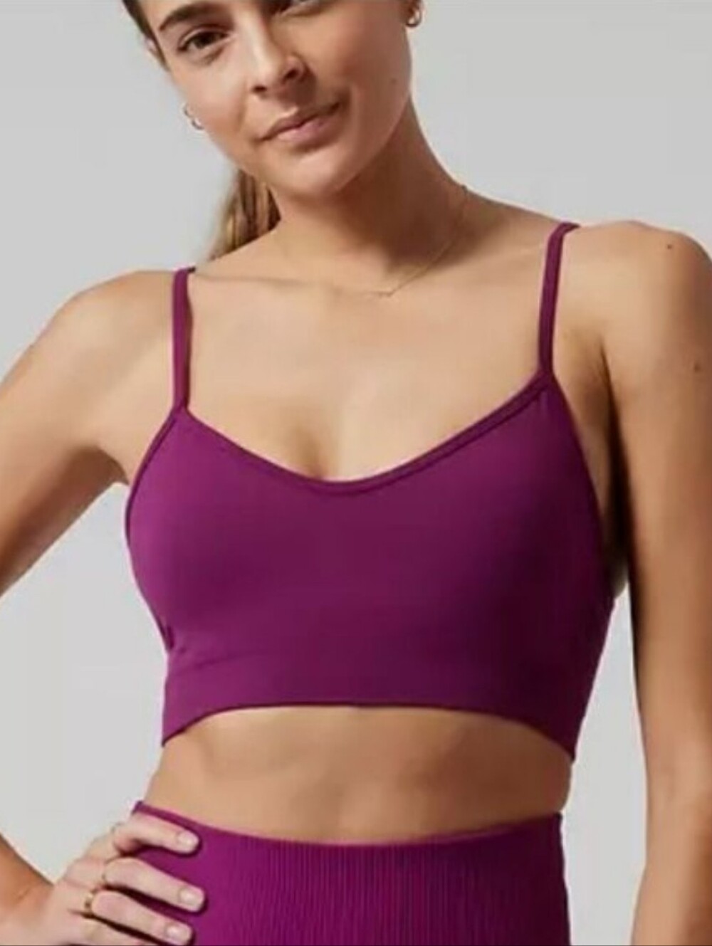 ATHLETA Renew Bra D-DD Cup Size Small Purple